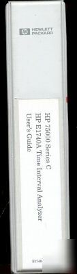 Hp 75000 series c E1740A user's guide