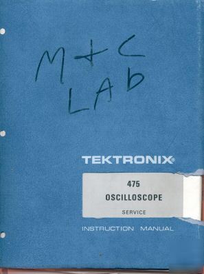 Tek tektronix 475 service instruction manual