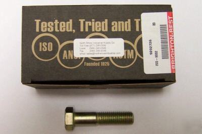 100PC brighton-best grade 8 hex cap screw 1/4-20 x 7/8
