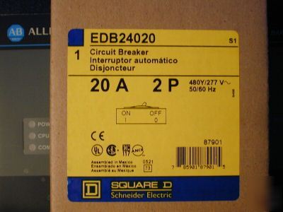 New square d circuit breaker edb 2P 20A EDB24020 * *