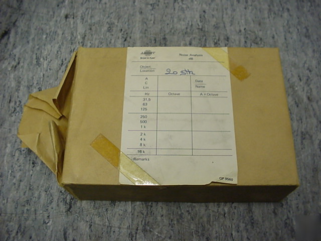 New bruel kjaer record sheets qp 9560 * *