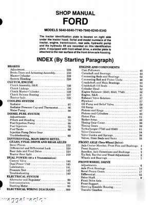 New ford holland 5640 thru 8340 tractor workshop manual