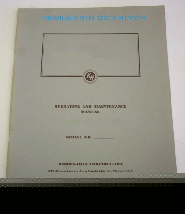 Krohn-hite uhr-240/uhr- op/service manual - $5 shipping